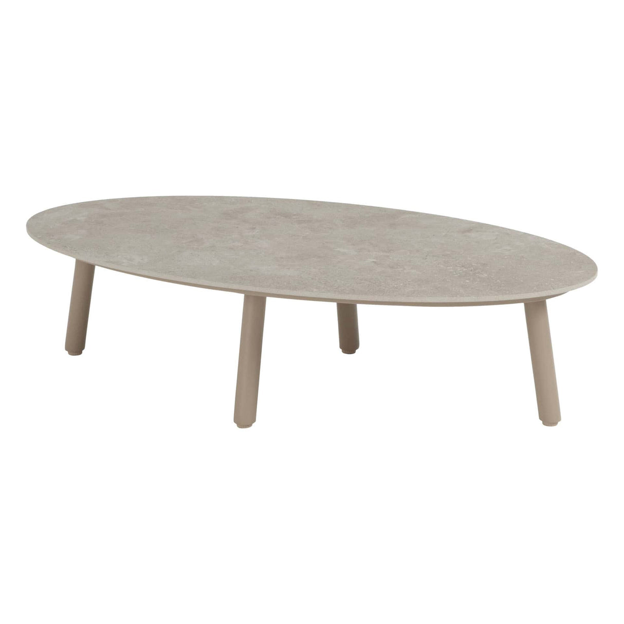 Taste 4SO Salute ovale salontafel latte met keramisch tafelblad 120 x 65 cm (H 30)