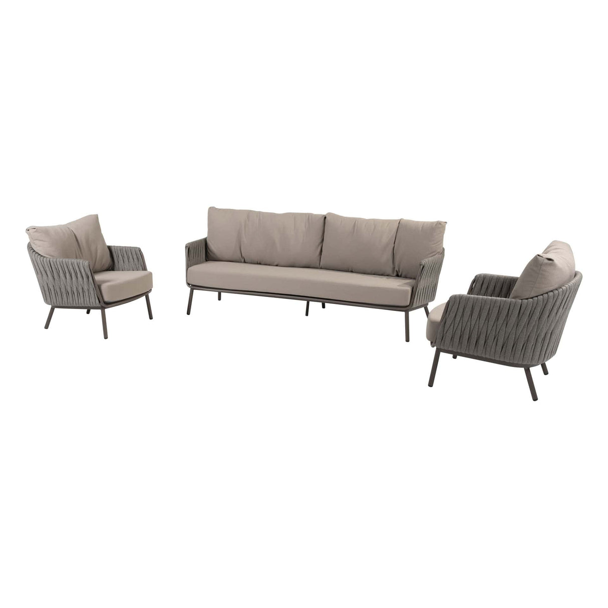 Taste 4SO Cannes loungeset: 3-zits bank + 2x lounge stoel
