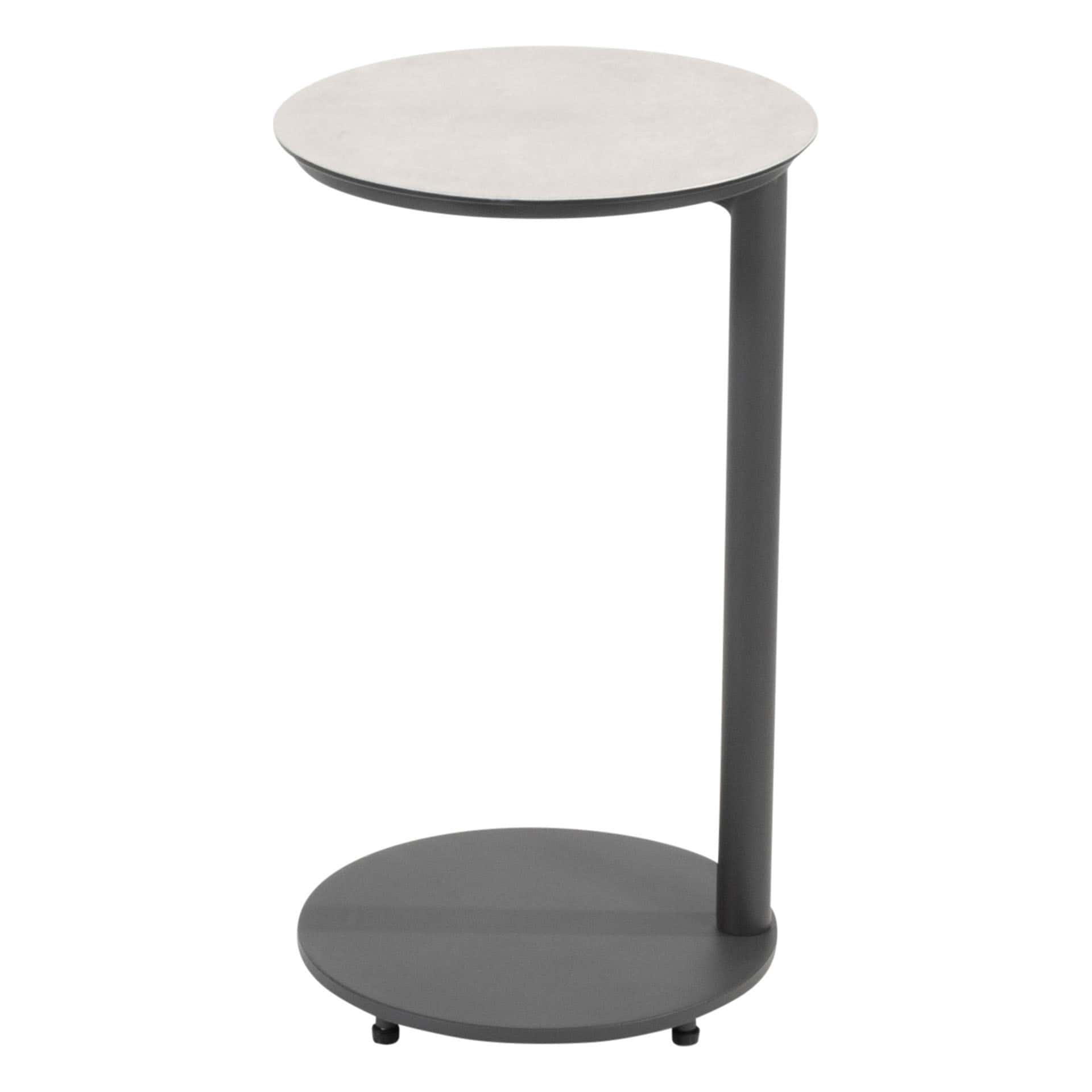 Taste 4SO Vic bijzettafel antraciet met printed keramiek top 30 cm Ø (H 50)