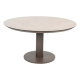 Taste 4SO Sarah low dining tafel terre met printed keramiek top 130 cm Ø