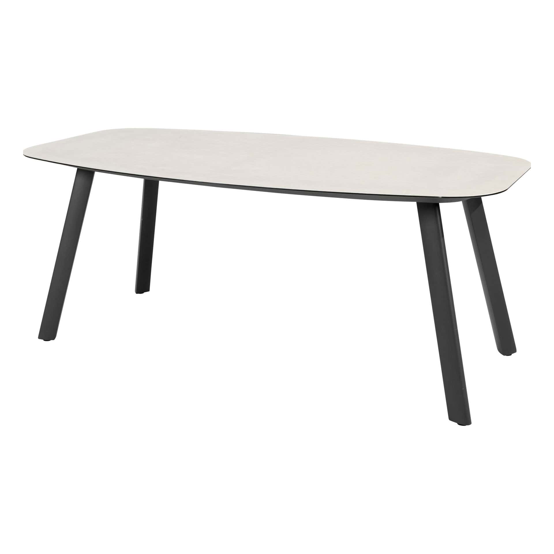 Taste 4SO Manolo eettafel antraciet met printed keramiek top 180 x 95 cm