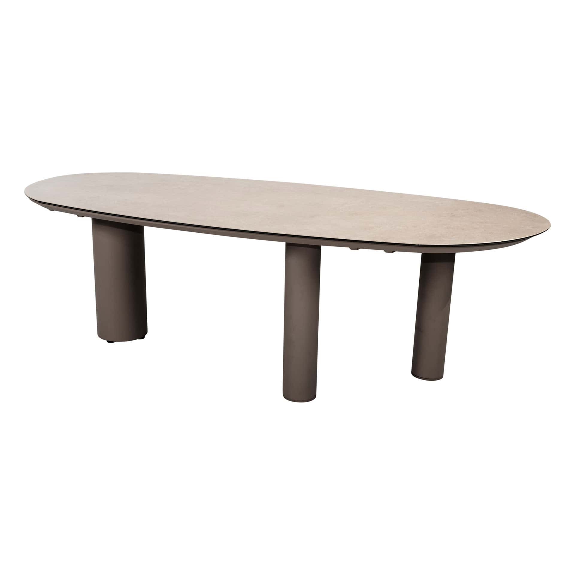 Taste 4SO Denia eettafel terre met geprint keramiek tafelblad 240×105 cm