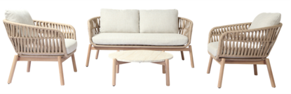 Lago Como Sofaset 4-delig zand-licht bruin