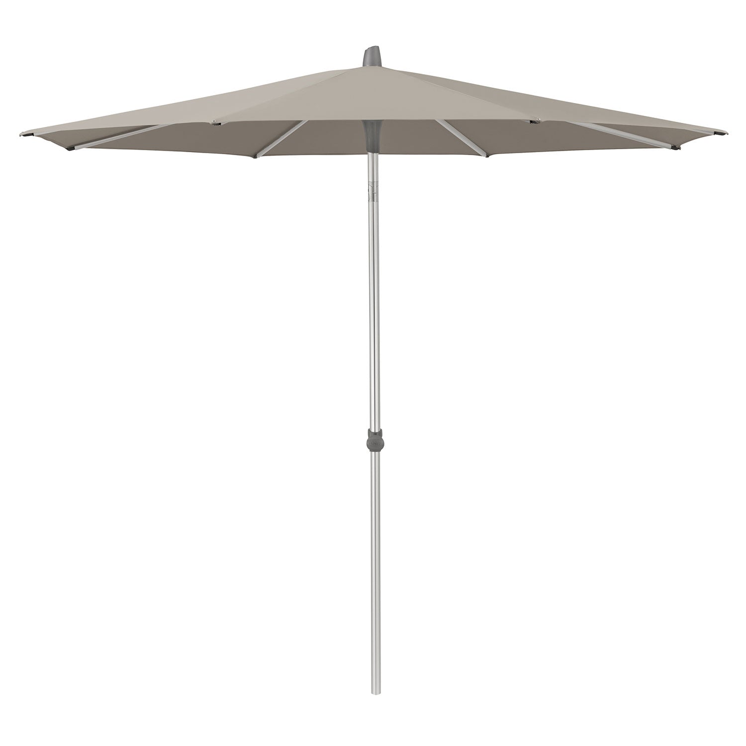 Glatz Alu smart 200 cm rond aluminium naturel ash grey