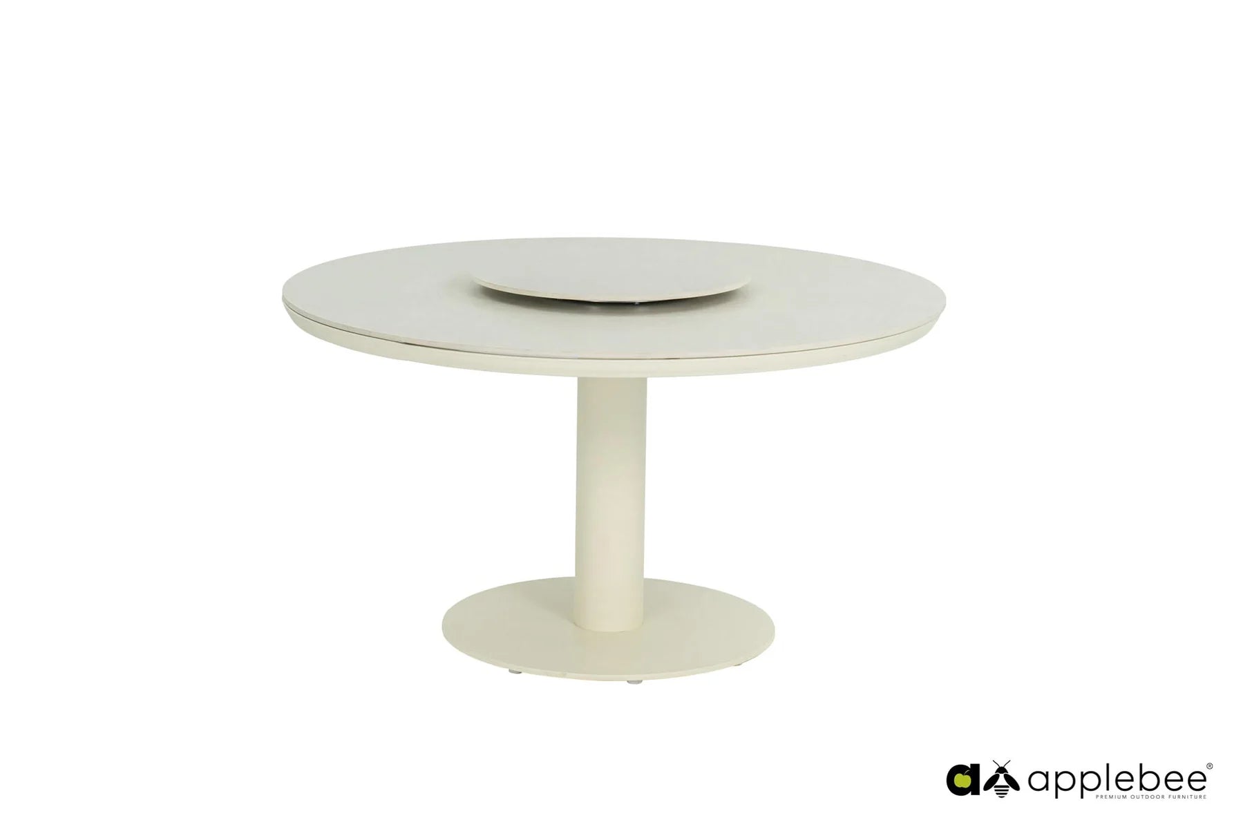 Apple Bee Melville dining tafel Ø140cm Sintered Stone - Oyster