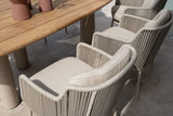 4 Seasons Outdoor Bernini dining stoel latte incl. 2 kussens