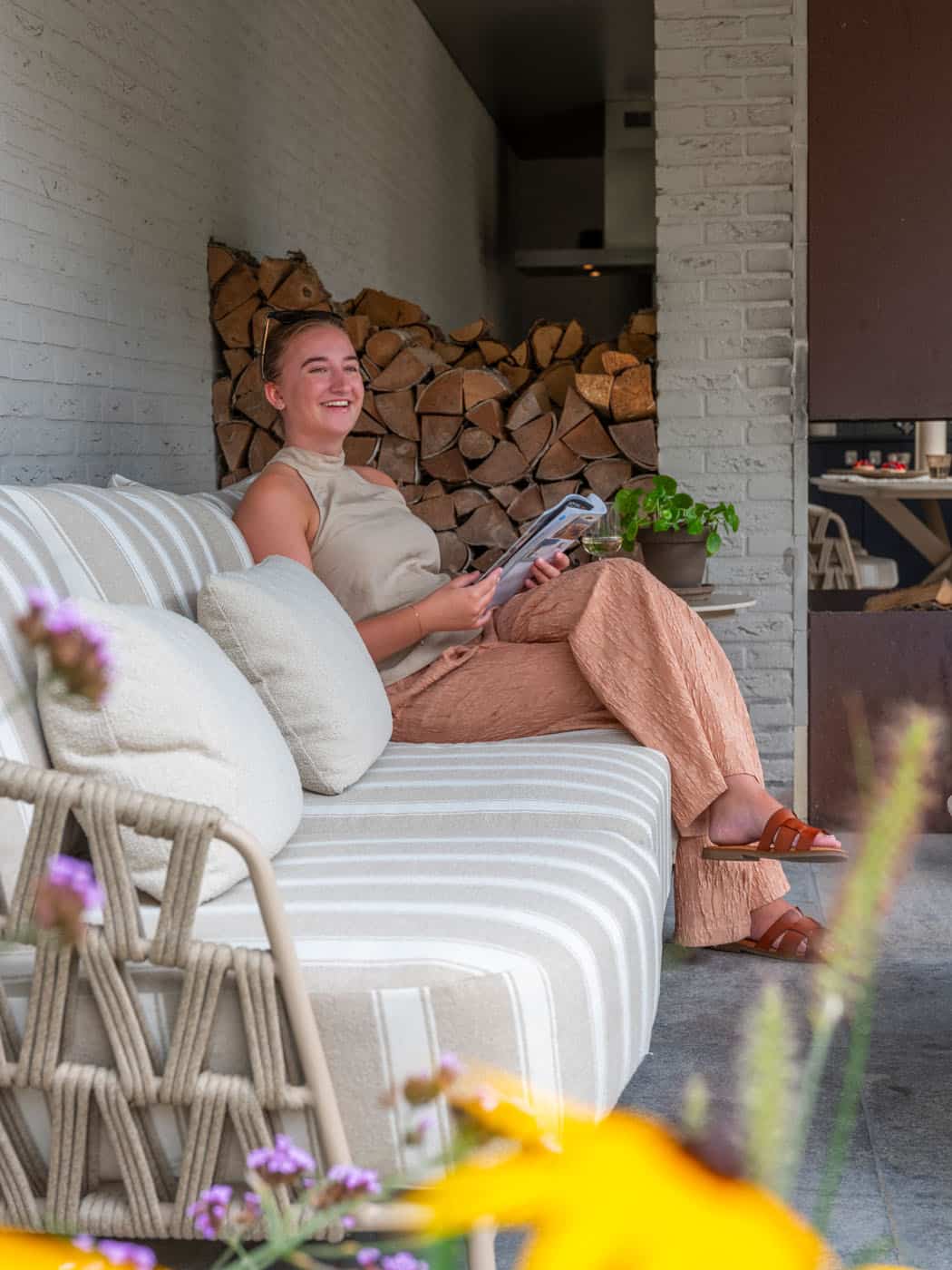 4 Seasons Outdoor Beverly 3-zits bank incl. 7 kussens