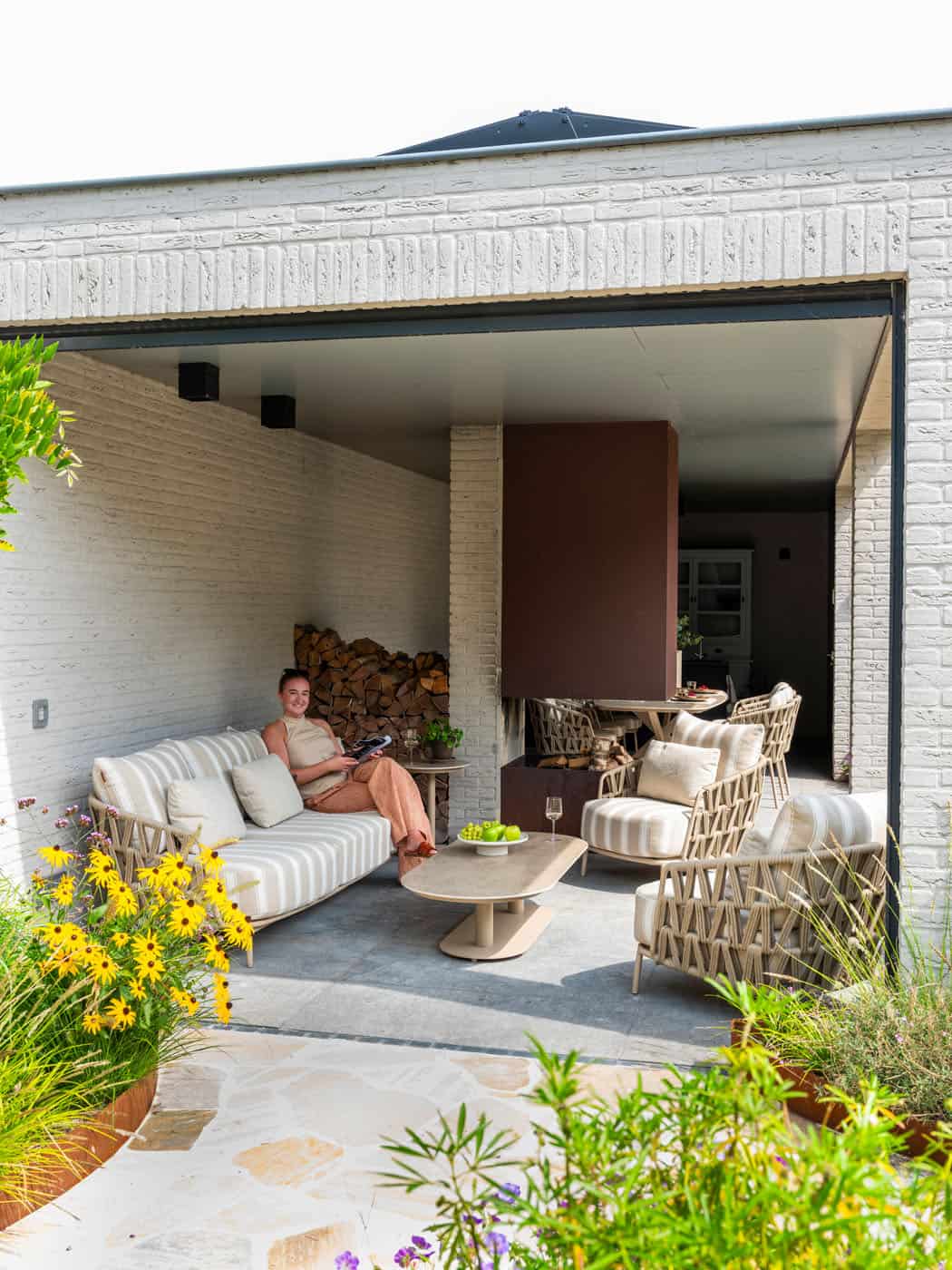 4 Seasons Outdoor Beverly 3-zits bank incl. 7 kussens