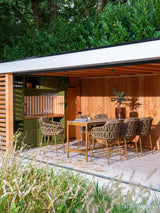 4 Seasons Outdoor Biarritz high dining Amber + Taste 4SO Soho tafel met keramisch blad Amber 220 cm