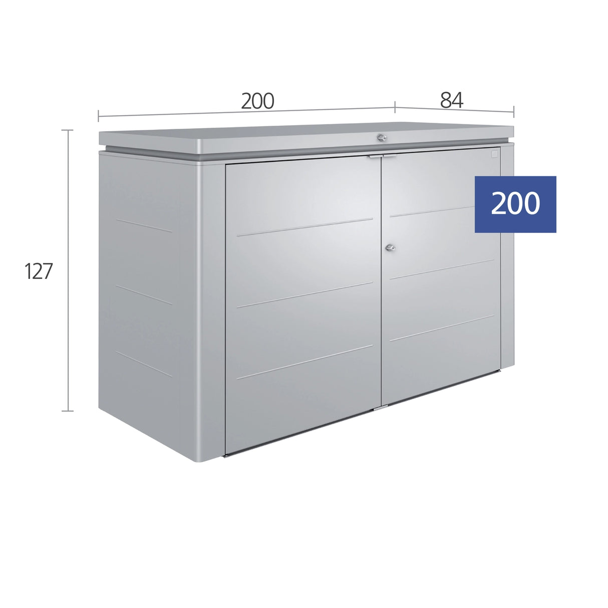 Biohort Highboard 200 Donkergrijs metallic BDH 200 x 84 127