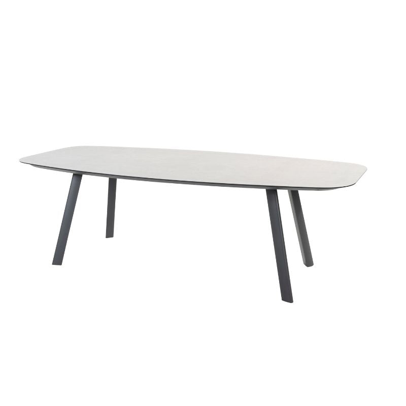 Taste by 4 seasons Manolo eettafel antraciet met geprint keramiek tafelblad 240 x 103 cm