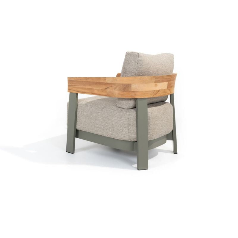 4 Seasons Outdoor Varenna 3-zits lounge bank olive incl. 3 kussens