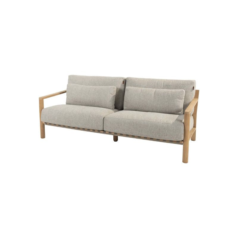 4 Seasons Outdoor Lucas 3-zits lounge bank teak incl. 6 kussens