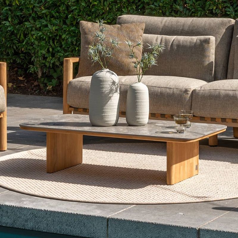 4 Seasons Outdoor Lucas salontafel 120 x 60 x 30 cm Keramiek terrazzo