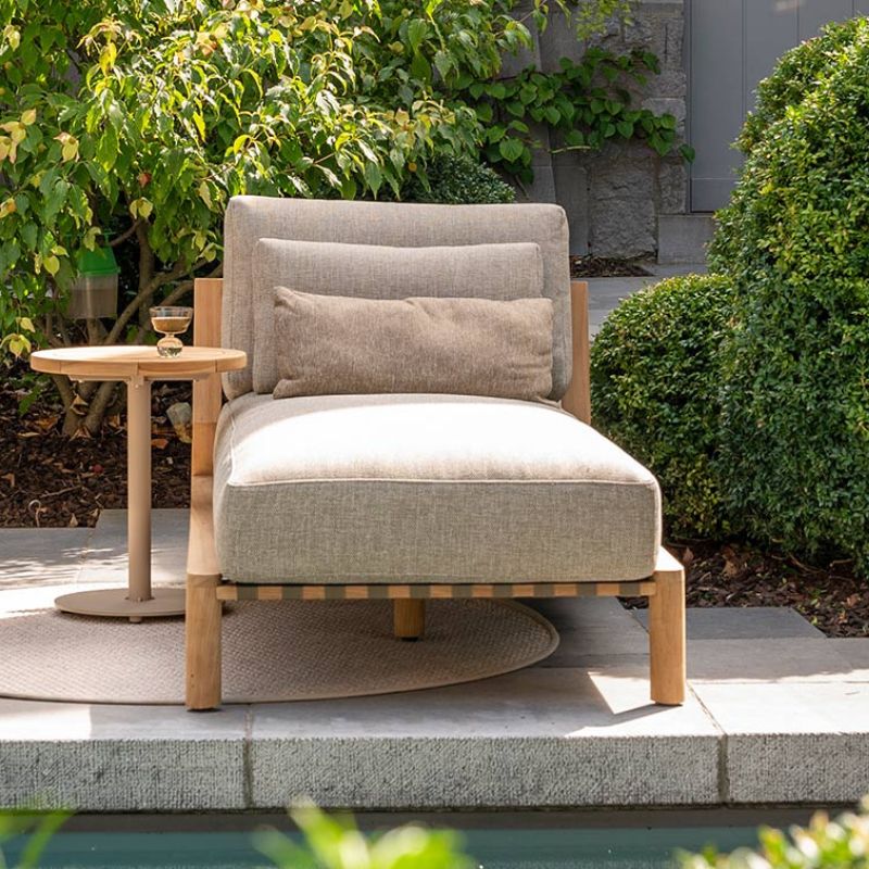 4 Seasons Outdoor Lucas ligbed teak incl. 3 kussens