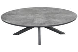 Lifestyle Brescia ovaal HPL tafel 220x115cm antraciet