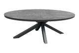 Lifestyle Brescia ovaal HPL tafel 220x115cm antraciet