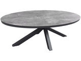 Lifestyle Brescia ovaal HPL tafel 220x115cm antraciet
