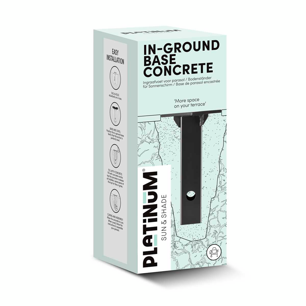 Platinum in-ground base XL concrete antraciet