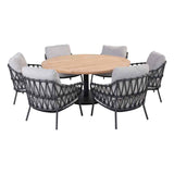4 Seasons Outdoor Calpi low dining set + Taste 4SO Saba dining tafel 160 Ø cm