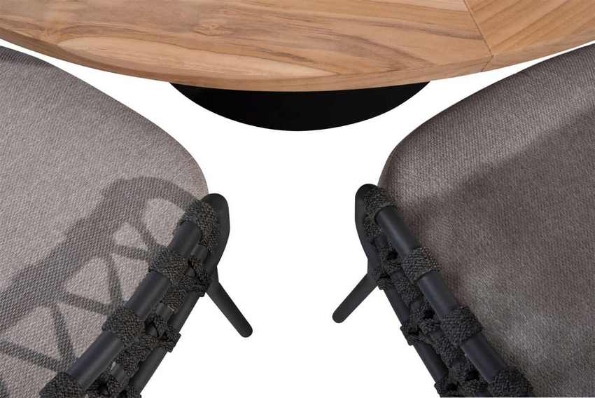 4 Seasons Outdoor Calpi low dining set + Taste 4SO Saba dining tafel 160 Ø cm