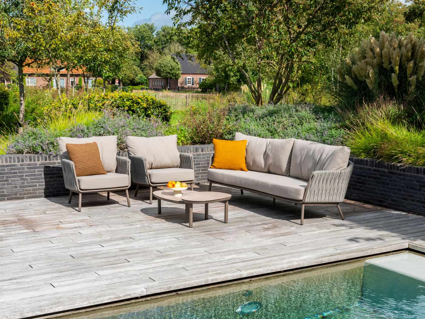 Taste 4SO Cannes loungeset: 3-zits bank + 2x lounge stoel