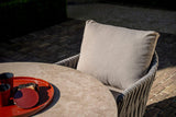 Taste 4SO Sarah low dining tafel terre met printed keramiek top 130 cm Ø