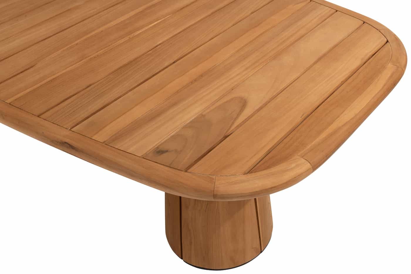 Taste 4SO Capri low dining tafel barrel-vorm teak 280 x 110 cm