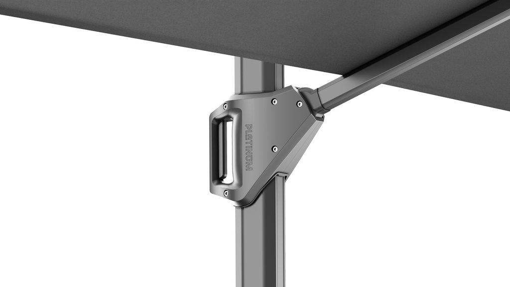 Platinum 320x320 Beaufort premium antraciet frame Faded zwart doek