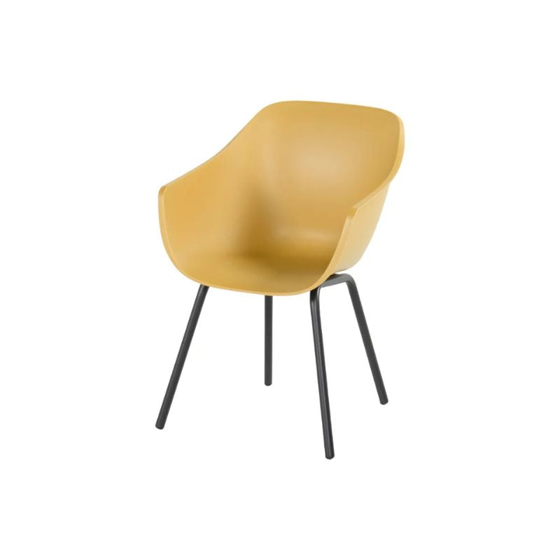 Hartman Iris dining stoel zwart frame curry yellow