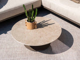 4 Seasons Outdoor Boaz salontafel met keramisch tafelblad, centrale poot terre 80 cm. Ø (H 30)