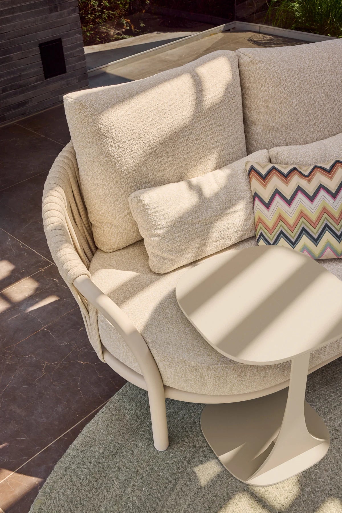 Suns Feroli side table 45 x 45 x 50 cm, with sintered stone top