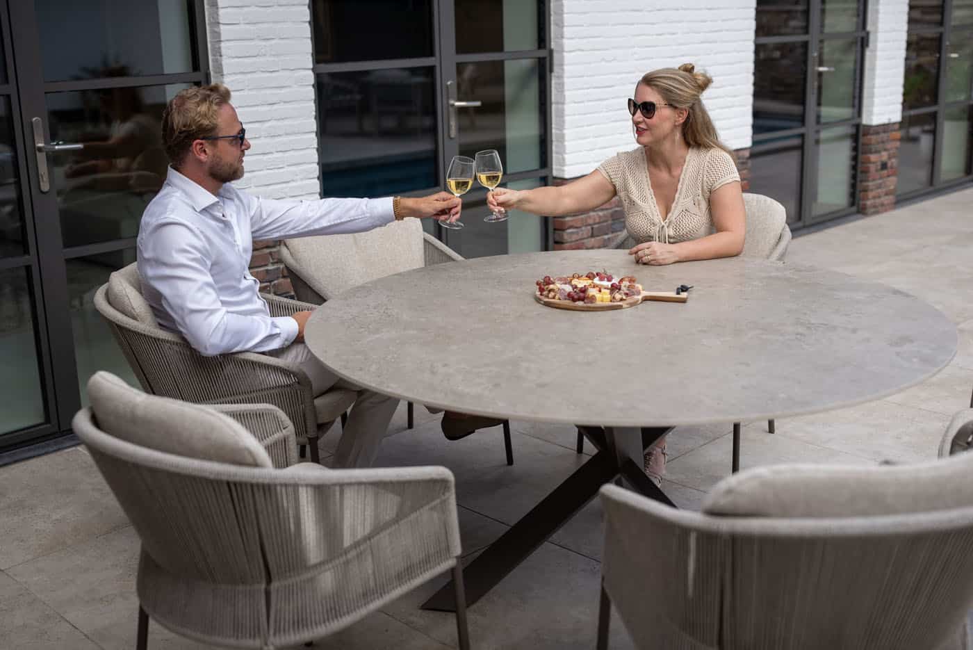 Taste 4SO Prado eettafel keramisch tafelblad terre 160 cm Ø