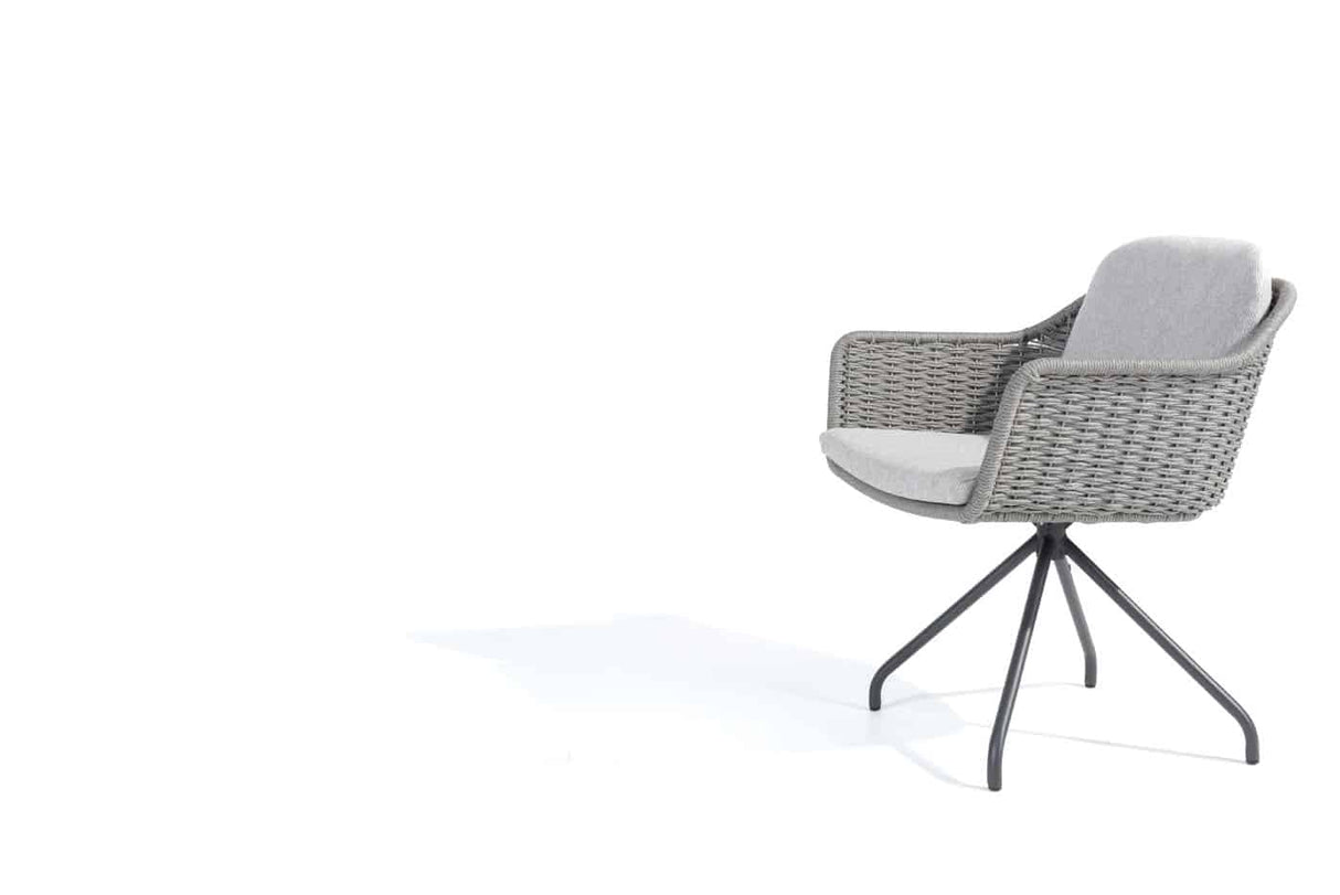 4 Seasons Outdoor Focus dining stoel zilvergrijs incl. 2 kussens