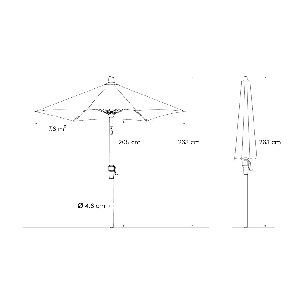 Platinum 275x275 Riva antraciet frame antraciet doek