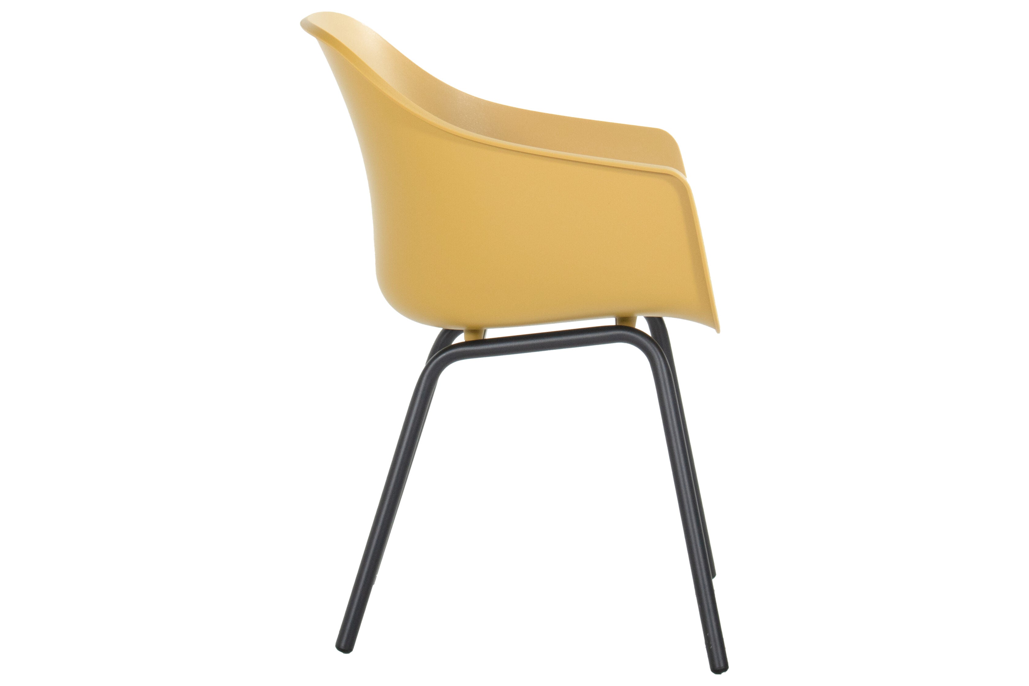 Hartman Iris dining stoel zwart frame curry yellow