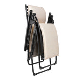 Lafuma Evolution Nikson gepolsterde Zero-Gravity Relaxstoel creme tube noir