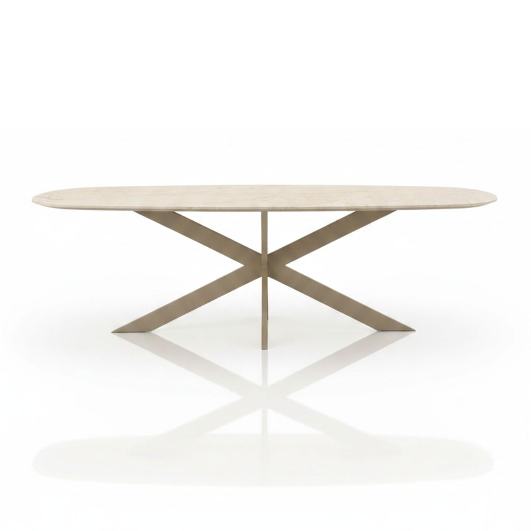 Lago Sirmione eettafel latte-greige 240x100x77 cm