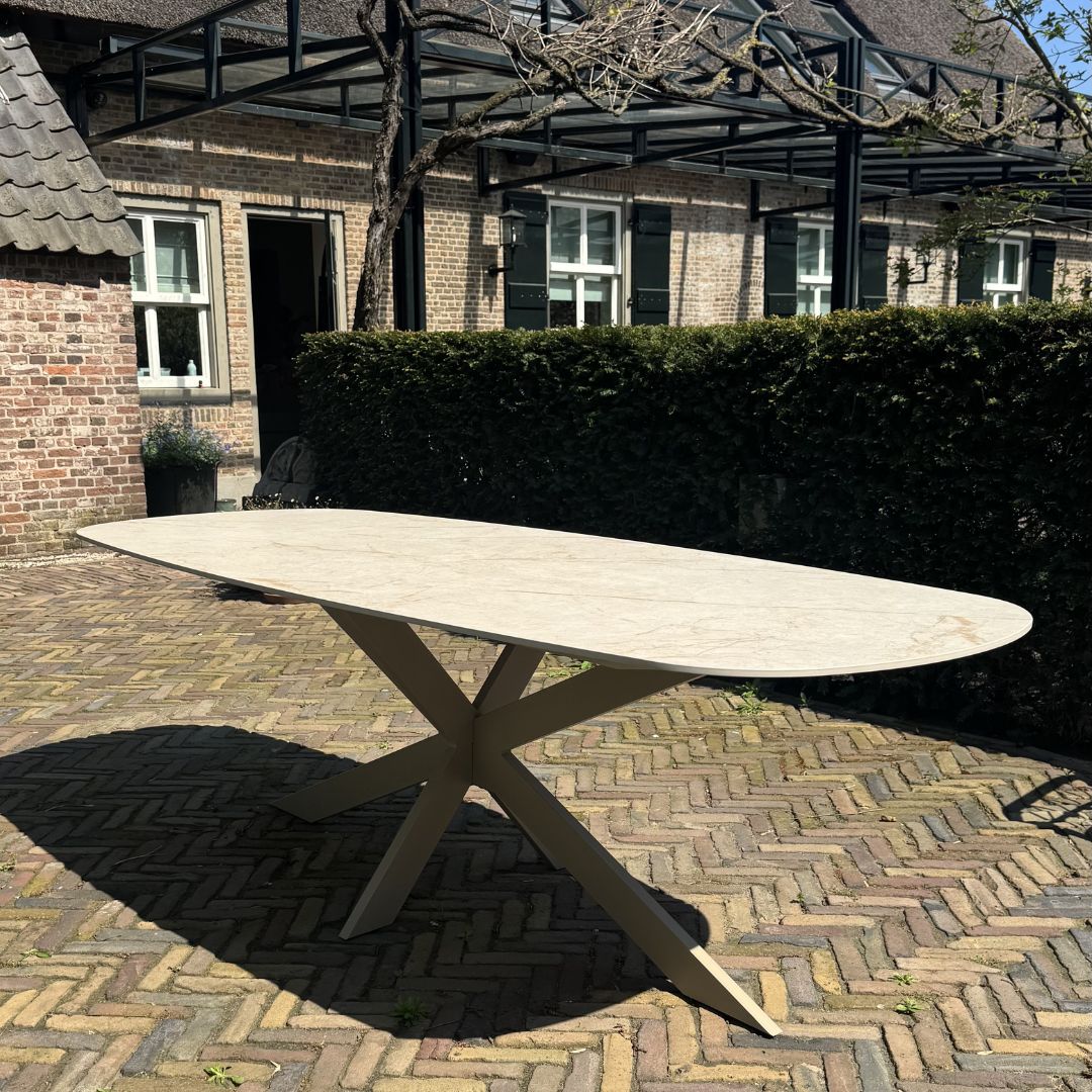 Lago Sirmione eettafel latte-greige 240x100x77 cm