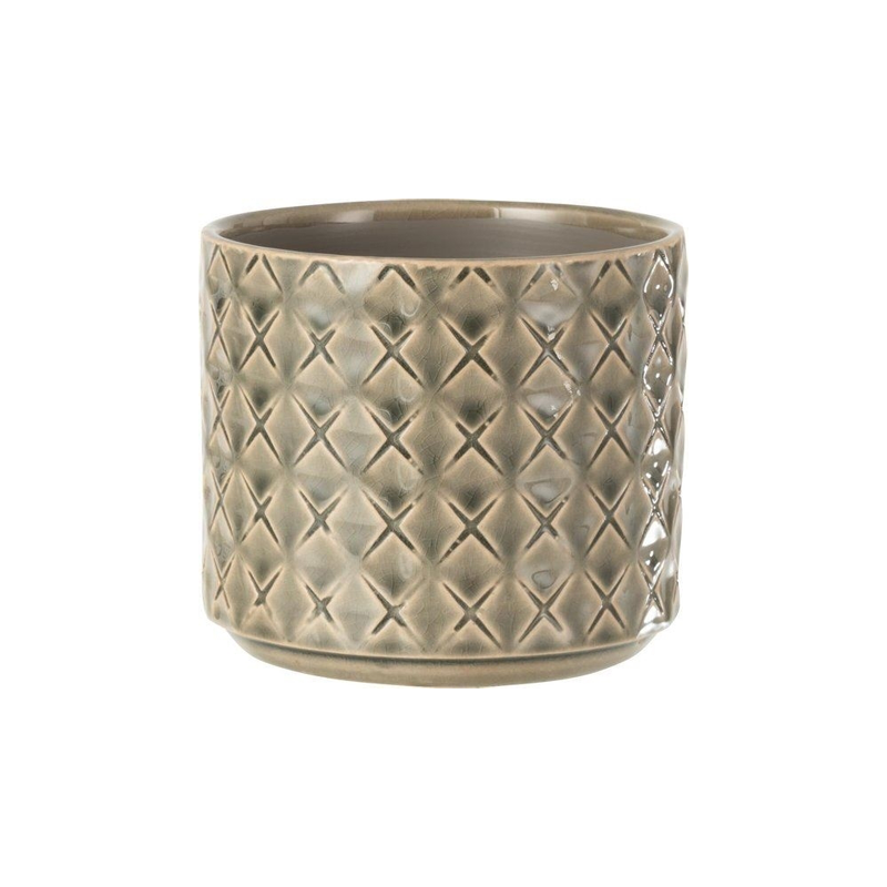 Lifestyle BLOEMPOT KRUIS KERAM D GRIJS S (12x12x11cm)