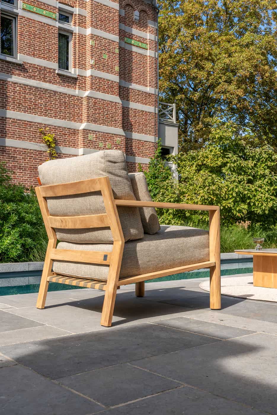 4 Seasons Outdoor Lucas loungestoel teak incl. 3 kussens