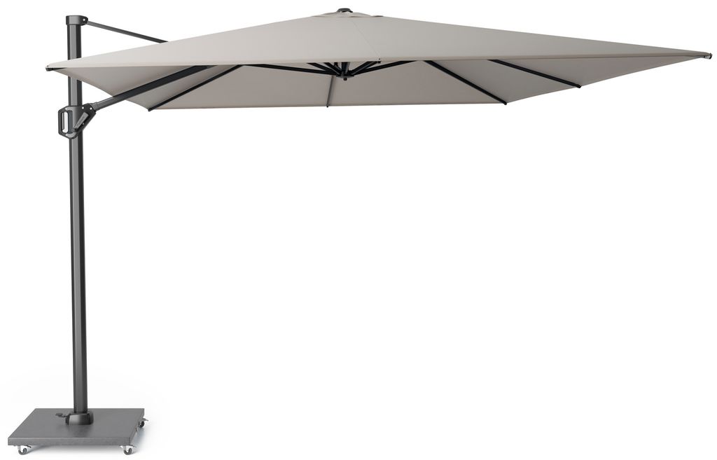 Platinum Sun &amp; Shade zweefparasol Challenger T¹ premium 400x300 antra frame manhatten doek