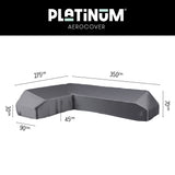 Platinum AeroCover Loungeset platformhoes links 7884 350x275x90xH30/45/70