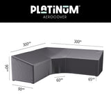 Platinum AeroCover Loungesethoes hoekset trapeze 7957 300x300x90xH65/90