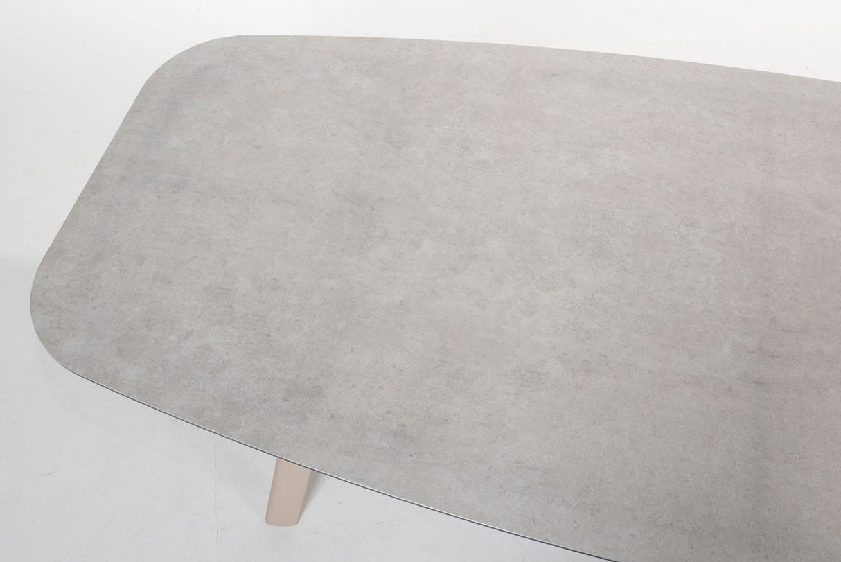 Taste 4SO Manolo eettafel latte met geprint keramiek tafelblad 240 x 103 cm