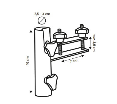 Platinum Horizontal flat railing Ø38mm antracite