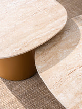 4 Seasons Outdoor Sofie amber salontafel keramisch travertin 70 x 80 cm (H 30)