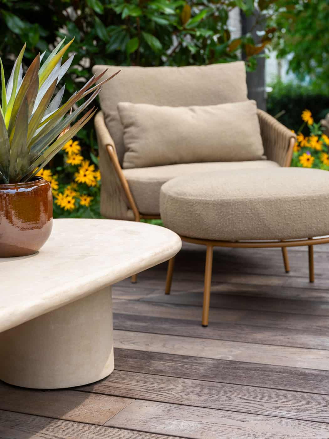 4 Seasons Outdoor Molina voetenbank incl. kussen