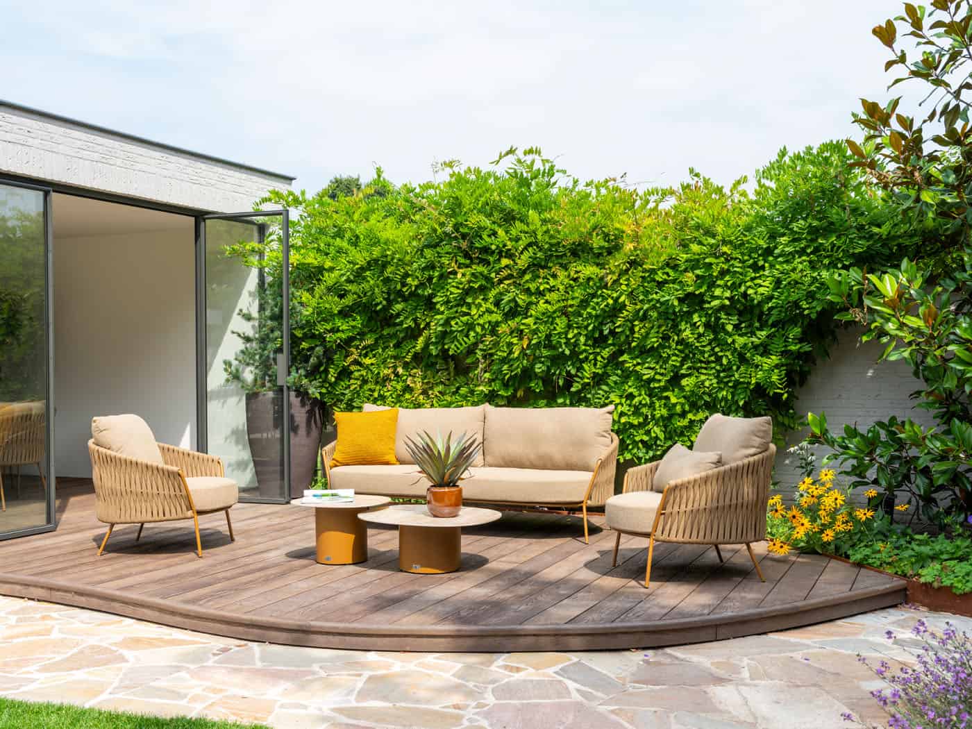 4 Seasons Outdoor Molina 3-zits bank incl. 3 kussens