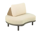 Applebee Moon Island single chair 110, frame alu Bronze, Bee Wett cushion Cotton Flower